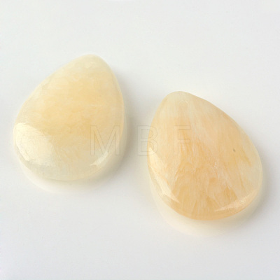 Natural Yellow Jade Pendants G-Q458-31-1