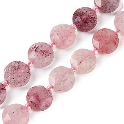 Natural Strawberry Quartz Beads Strands G-C116-A44-01-1