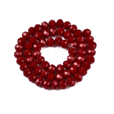 Opaque Solid Color Imitation Jade Glass Beads Strands X-EGLA-A044-P8mm-D02-1