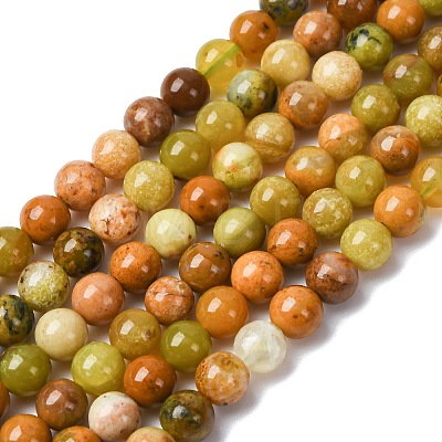 Natural Green Opal Beads Strands G-K245-A17-A02-1