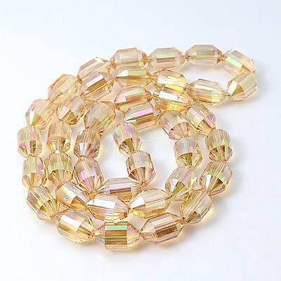 Electroplated Glass Beads EGLA-E006-17-1
