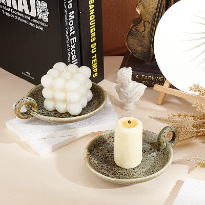 Porcelain Candle Holders AJEW-WH0504-06-1