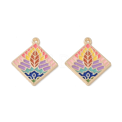 Rack Plating Alloy Enamel Pendants FIND-I038-04-1