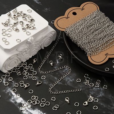 DIY Brass Twisted Chains Necklace Making Kits DIY-LS0002-88P-1