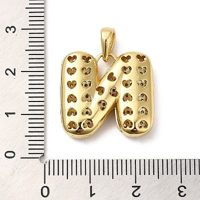 Brass Micro Pave Cubic Zirconia Pendants KK-E061-03G-14-1