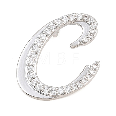 Brass Micro Pave Clear Cubic Zirconia Pendants CU-CBA8481-01P-C-1