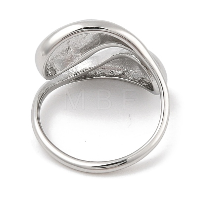 Open 304 Stainless Steel Finger Rings for Women RJEW-B070-01P-1