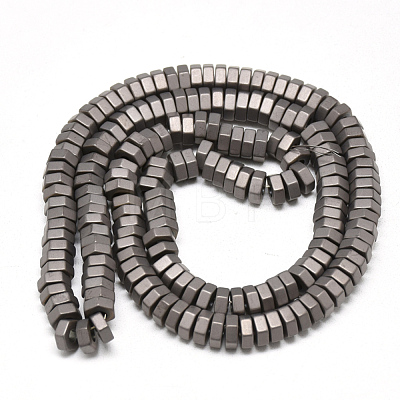 Electroplate Non-magnetic Synthetic Hematite Beads Strands G-T061-08F-1