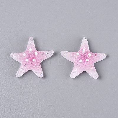 Transpant Resin & Paillette Decoden Cabochons CRES-Q222-01B-1