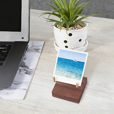 Iron Mineral Display Holder with Square Wood Bases ODIS-WH0331-79-1