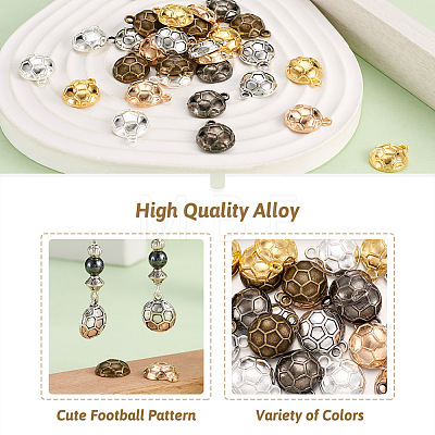 36Pcs 6 Colors Alloy Charms FIND-CW0001-19-1