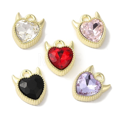 Heart Rack Plating Alloy Charms FIND-I039-29G-1