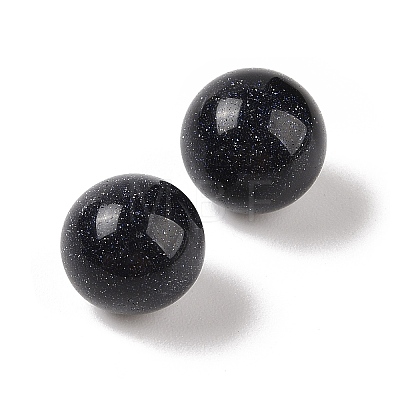 Synthetic Blue Goldstone No Hole Sphere Beads G-K353-04C-26-1