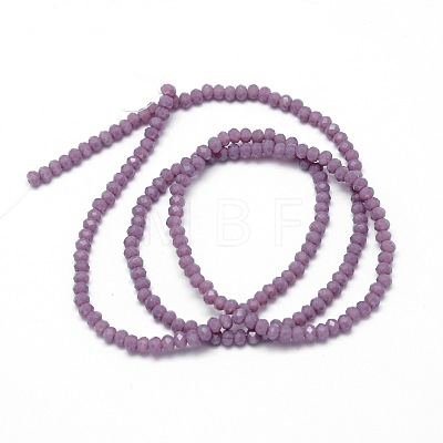Faceted Rondelle Glass Beads Strands GLAA-M028-2mm-A02-1