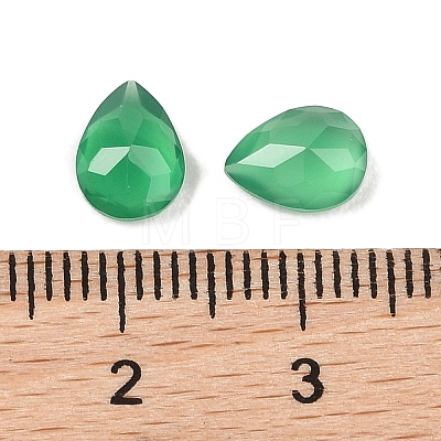 Natural Green Onyx Agate(Dyed & Heated) Cabochons G-C146-01H-1