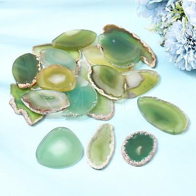 Natural Agate Slices Big Pendants G-E022-1-1