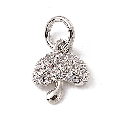 Brass Micro Pave Cubic Zirconia Charms ZIRC-F132-19P-1