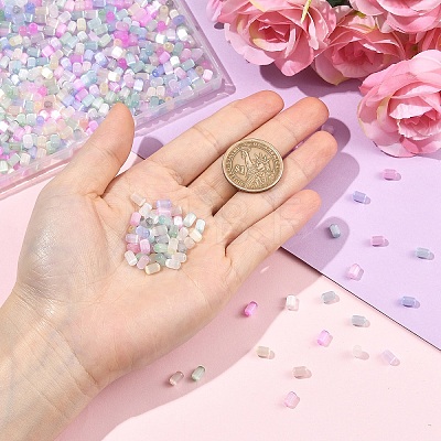 550Pcs 11 Colors Drawbench Style Glass Seed Beads SEED-YW0003-22-1