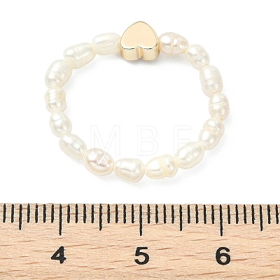 2Pcs 2 Styles Natural Cultured Freshwater Pearl Beaded Finger Rings RJEW-JR01050-1