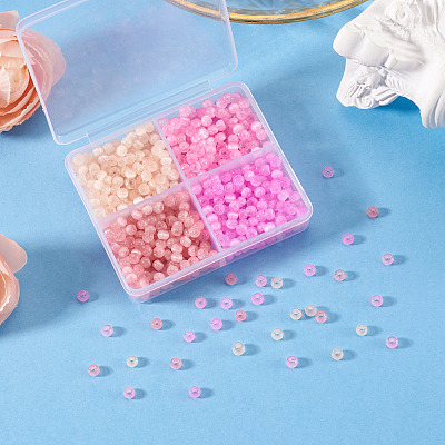 932Pcs 4 Colors Drawbench Style Glass Seed Beads SEED-TADJ0001-06-1