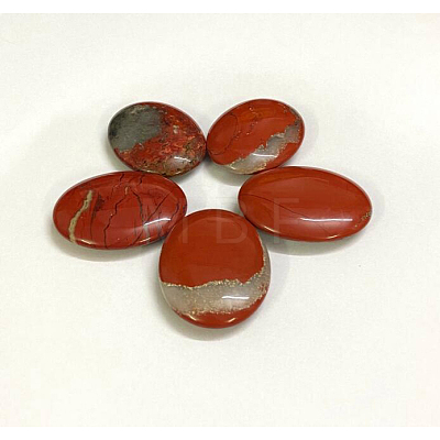 Natural Red Jasper Oval Palm Stone G-P415-54-1