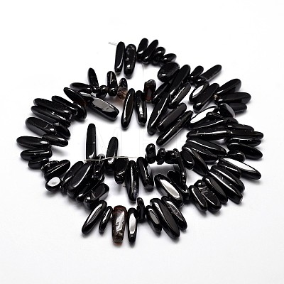 Natural Obsidian Chip Beads Strands G-E271-135-1