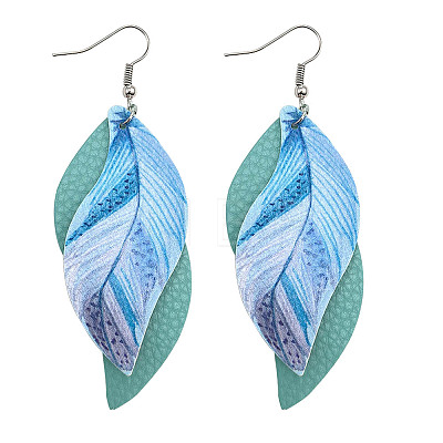 Imitation Leather Dangle Earrings FS-WG7D41A-01-1