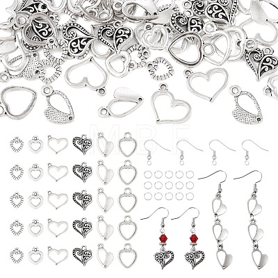 DIY Heart Earring Making Kit DIY-TA0005-40-1