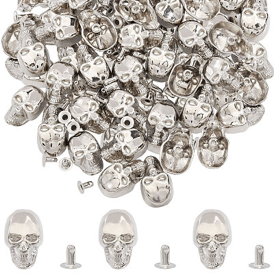 50Pcs Skull Alloy Rivets FIND-CA0011-72B-P-1