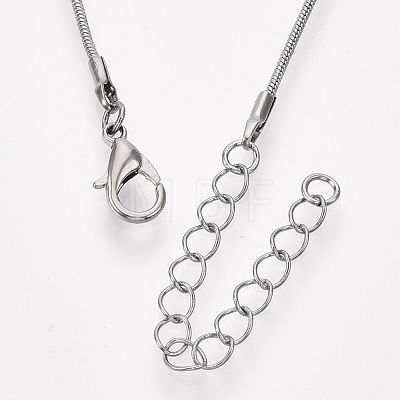 Brass Round Snake Chain Necklace Making MAK-T006-11A-B-1
