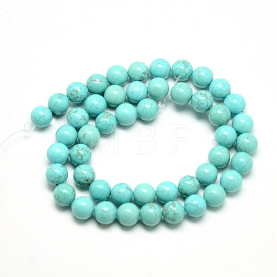 Synthetic Turquoise Beads Strands X-G-R003-04-1