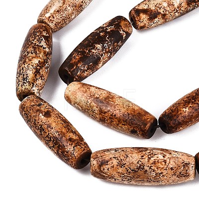 Natural Tree Bark Agate Beads Strands G-Q606-23A-1
