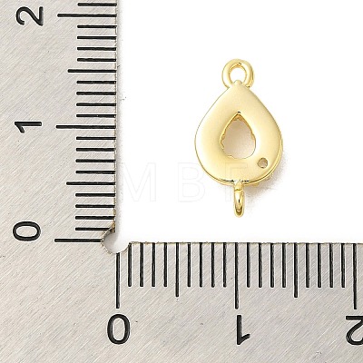 Rack Plating Brass Clear Cubic Zirconia Connector Charms KK-S396-06D-1