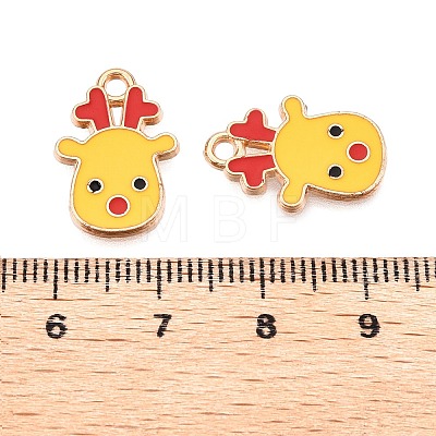 Christmas Theme Alloy Enamel Pendants ENAM-T020-10R-1