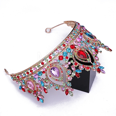 Alloy Rhinestone Hair Bands PW-WGE475B-01-1