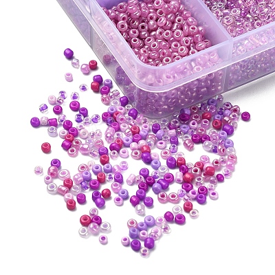 8500Pcs 10 Style Glass Seed Beads SEED-YW0001-80E-1
