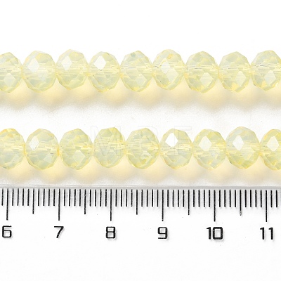 Baking Painted Transparent Glass Beads Strands DGLA-A034-J8MM-D06-1