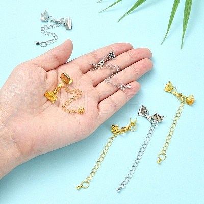 50 Pieces DIY Ribbon Ends Making Kits DIY-YW0001-99A-G-1