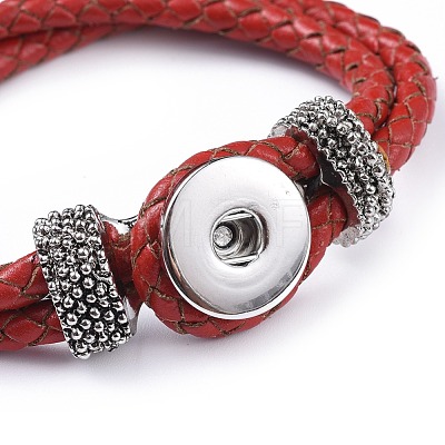 Leather Snap Bracelet Making X-AJEW-R022-03-1