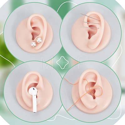  2Pcs Soft Silicone Ear Displays Mould for Earring Display ODIS-NB0001-39-1