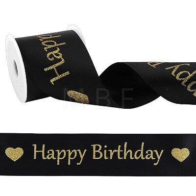 10Yards Polyester Happy Birthday Ribbon OCOR-FG0003-41B-1