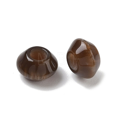 Opaque Resin European Saucer Beads RESI-F073-11A-1