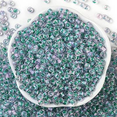 Transparent Inside Colours Glass Seed Beads SEED-A032-04H-1