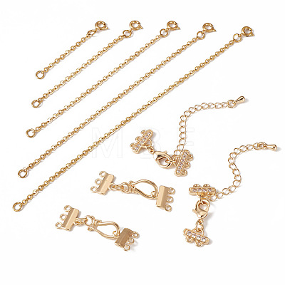  2Pcs Brass Hook and S-Hook Clasps DIY-TA0004-25-1