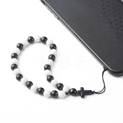 Acrylic Beads Mobile Straps HJEW-JM00529-1