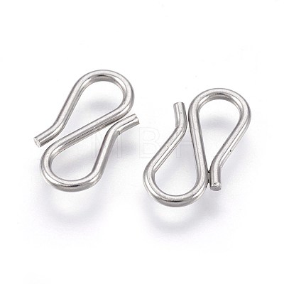 304 Stainless Steel S-Hook Clasps X-STAS-O118-67P-1