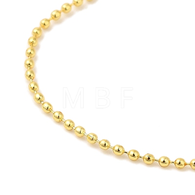 Brass Ball Chain Necklaces LS-NJEW-B119-06G-1