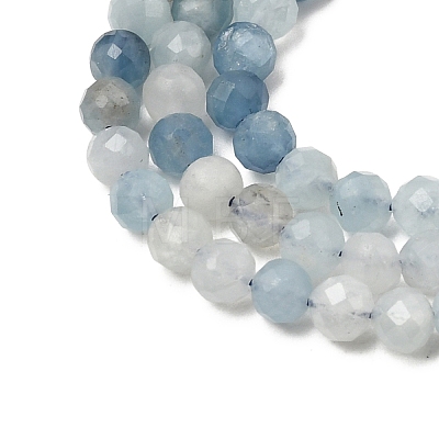 Natural Aquamarine Beads Strands G-A276-C09-4mm-02-1