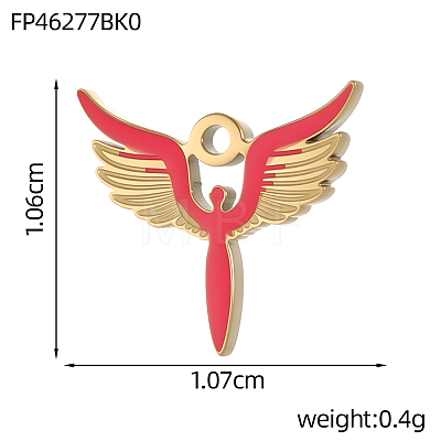 304 Stainless Steel Enamel Pendants STAS-OY013-80G-1