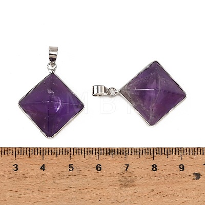 Natural Amethyst Pendants G-H359-03P-03-1